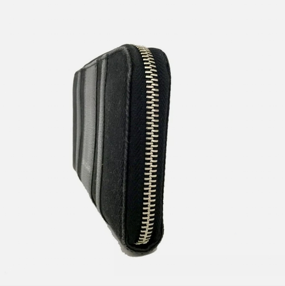 BVLGARI LEATHER CANVAS ZIPPY ZIP AROUND LONG WALLET/P0504. - Picture 4 of 13